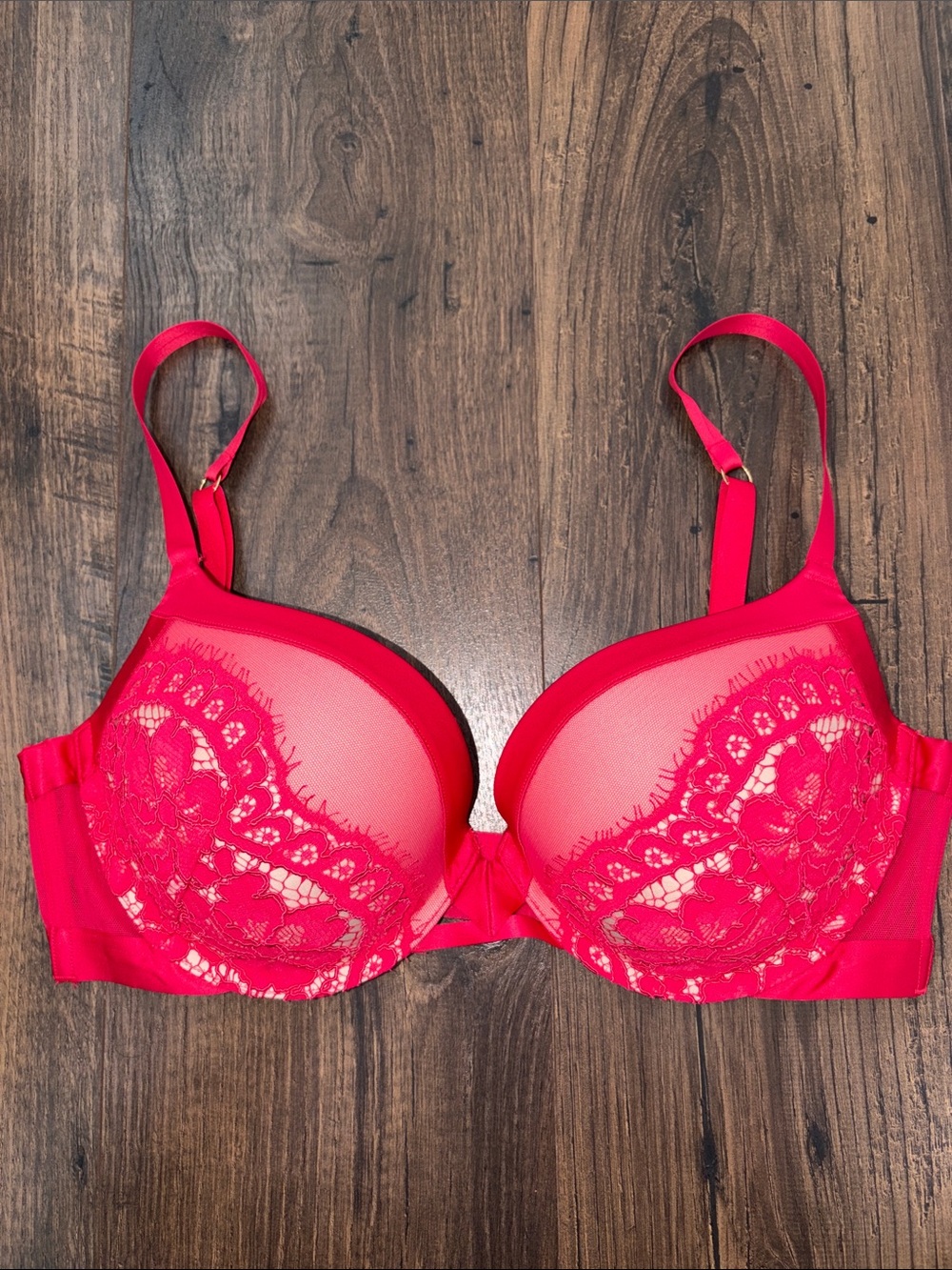 Victoria's Secret Red Lace Push-Up Bra